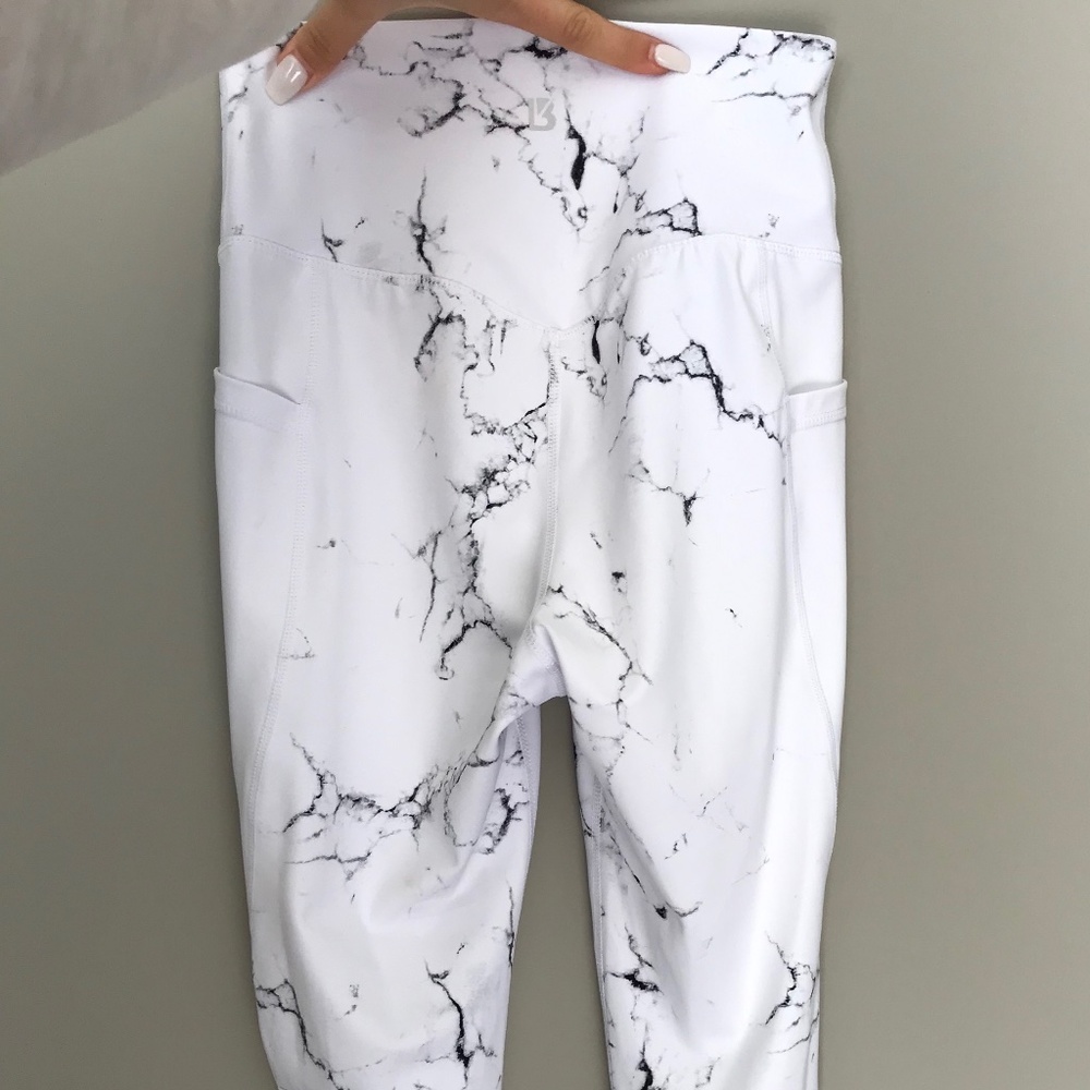 Buffbunny Collection White Marble Leggings